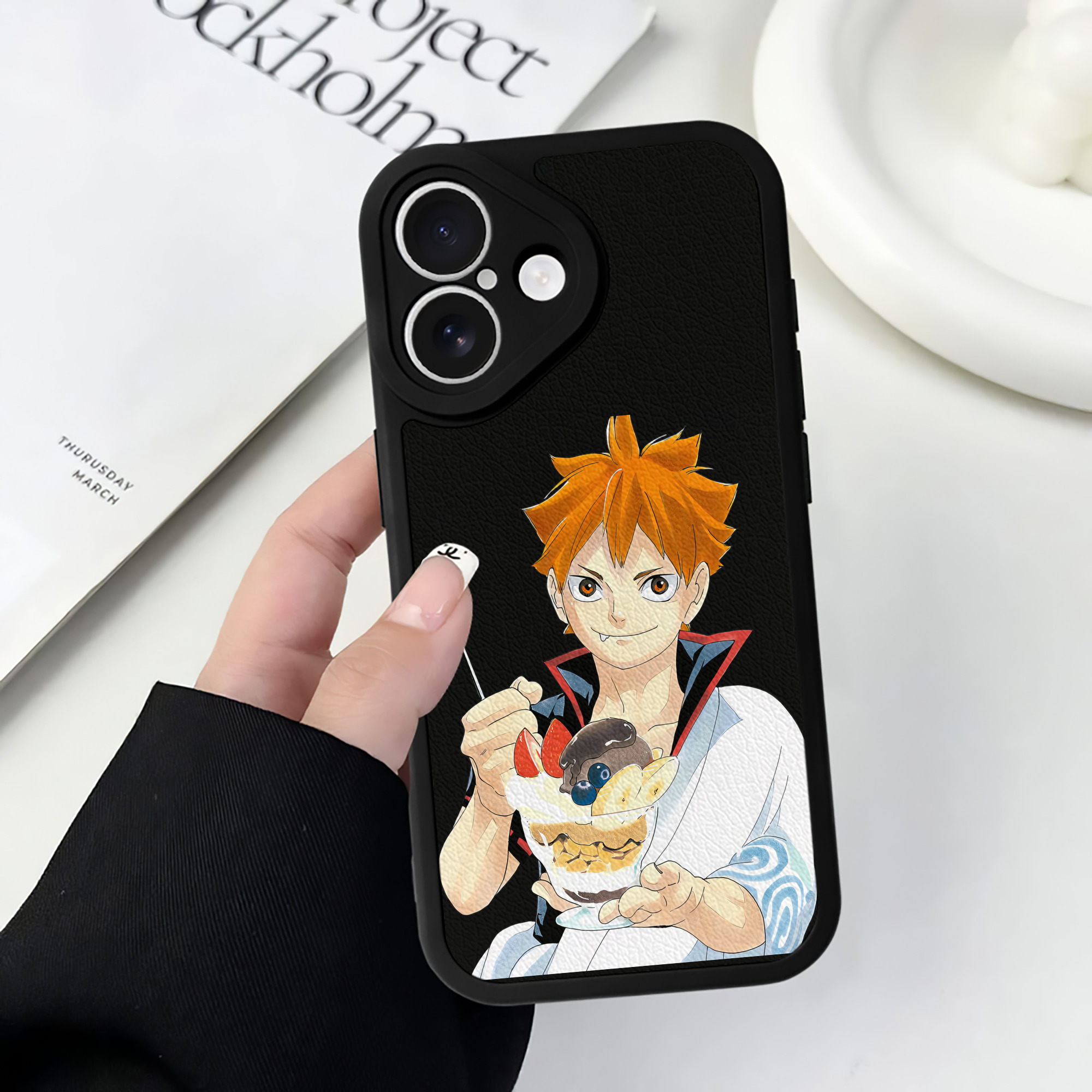 （画像用） ハイキュー!! Haikyu!! 【iPhone 16シリーズ対応】シリコンスマホケース（レザー調） 材質：シリコン